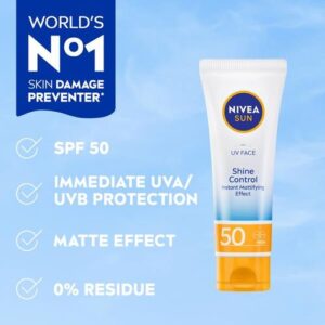 NIVEA Sun UV Sunscreen Face Shine Control Cream SPF 50 - 50ml
