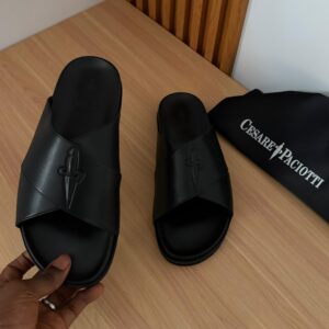 Cesare Paciotti Cross Slippers — Italian Luxury Meets Effortless Style