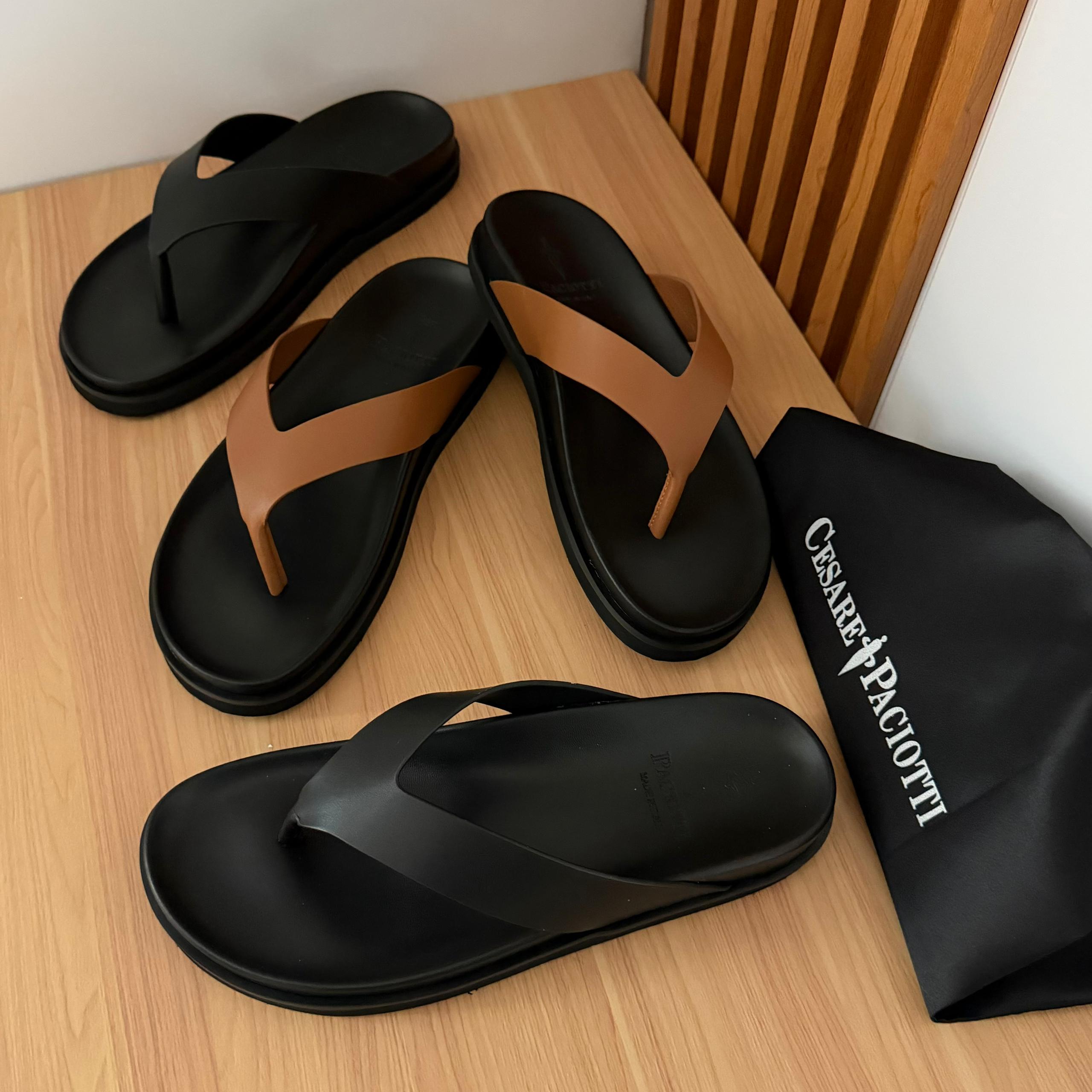 Cesare Paciotti Cross Slippers